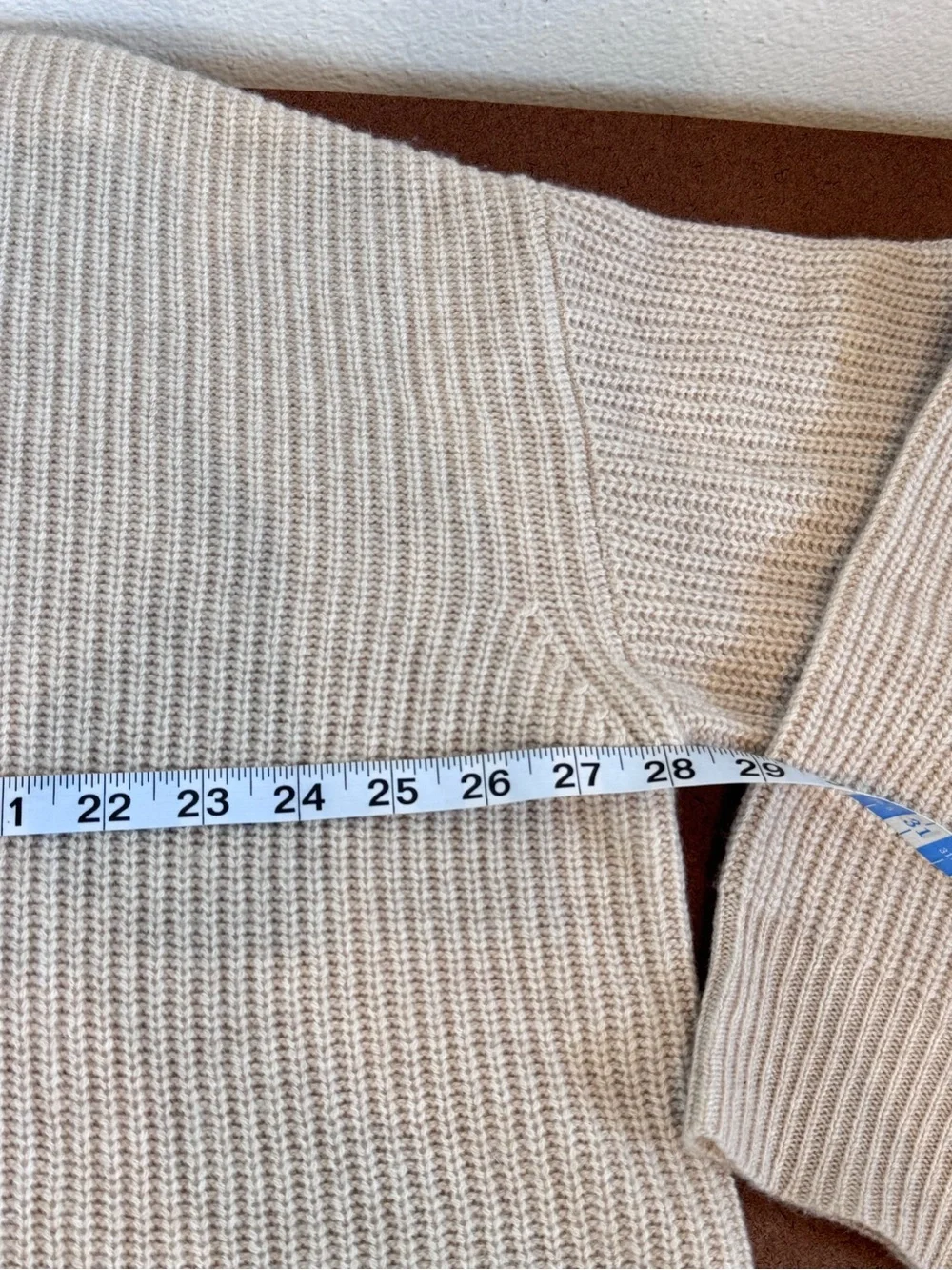 EUC Jenni Kayne Cashmere Fisherman Hoodie Oatmeal Medium - Picture 10 of 12